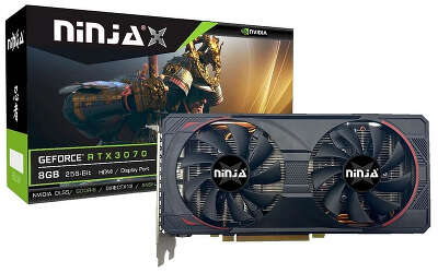 Видеокарта Ninja NVIDIA nVidia GeForce RTX 3070 NF307FG86F 8Gb DDR6 PCI-E HDMI, 3DP