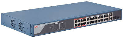 Коммутатор Hikvision DS-3E1326P-EI 24x100Мбит/с 2x1Гбит/с 2xКомбо(1000BASE-T/SFP) 24PoE+ 370W управляемый