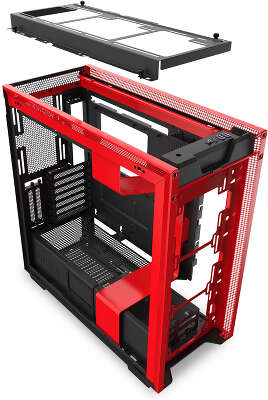 Корпус NZXT H710i Black/red, черный, ATX, Без БП (CA-H710I-BR)