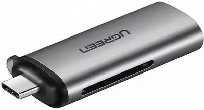 Кардридер UGREEN CM184 (50704) USB-C TF + SD Card Reader. Цвет: серый