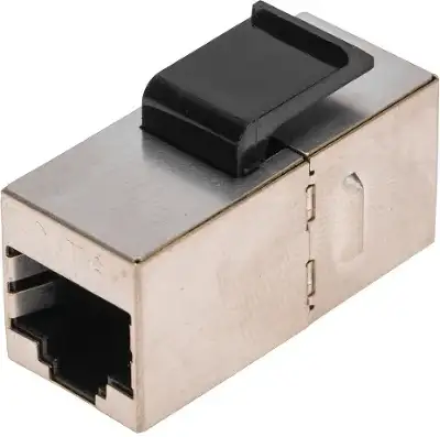 Адаптер Rexant 02-0109 проходн. Keystone RJ45 кат.6 FTP серый