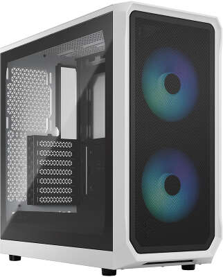 Корпус Fractal Design Focus 2 RGB White TG Clear Tint, белый, ATX, Без БП (FD-C-FOC2A-04)