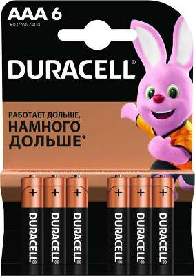 Комплект элементов питания AAA Duracell Basic (6шт в упаковке)