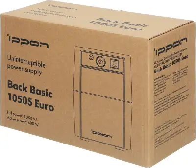 Источник бесперебойного питания Ippon Back Basic 1050S Euro 600Вт 1050ВА черный