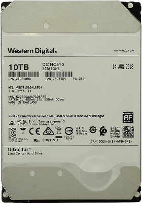 Жесткий диск/ RECERTIFIED HDD HGST SATA Server 10Tb Ultrastar HE10 7200 6Gb/s 256MB 0F27488 1 year warranty (replacement HUH721010ALE604, WUS721010ALE6L4, ST10000NM017B, ST10000NM001G, MG10ADA10TE) RECERTIFIED