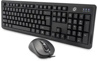 Комплект Оклик S605 клав:черный мышь:черный USB Multimedia