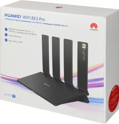 Роутер беспроводной Huawei WiFi BE3 Pro YGJN- BE33 (53030DEM) BE3600 10/100/1000BASE-T черный