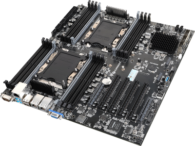 Материнская плата с процессором HUANANZHI X11D-16D DUAL, Socket3647(x2), Xeon Gold 6144 (x2), EATX, Retail, Socket3647(x2), 16xDDR4, PCIe3.0, 2xM.2, GLAN, 4xUSB2, 5xUSB3, VGA (HNZ-X11D-16D-DUAL-6144)