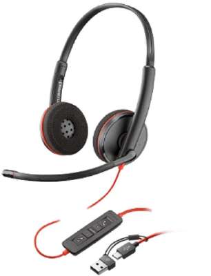 Poly Blackwire 8X229A6 3225 Stereo USB-C Headset +3.5mm Plug +USB-C/A Adapter (Bulk) Гарнитура проводная