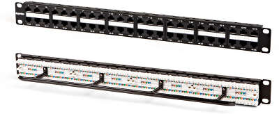 Патч-панель Hyperline PPHD-19-48-8P8C-C5E-110D 19" 1U 48xRJ45 кат.5e UTP