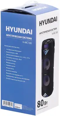 Минисистема Hyundai H-MC180 черный 80Вт FM USB BT SD/MMC