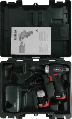 Дрель-шуруповерт Metabo Powermaxx BS Basic Set с набором оснастки аккум. патрон:быстрозажимной (кейс в комплекте) (600080880)