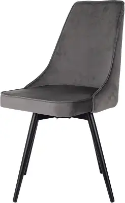 Стул для дома Бюрократ CH-K4_SP с повор.мех. т.серый Holland 18 металл черный на ножках (CH-K4_1/SP/HL18)