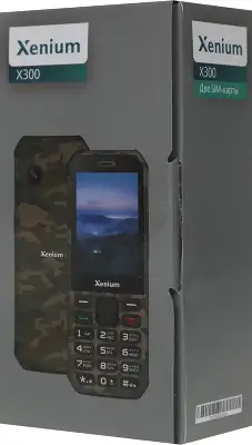 Мобильный телефон XENIUM X300 зеленый моноблок 2Sim 2.8" 240x320 Nucleus 0.3Mpix GSM900/1800 MP3 FM microSD max32Gb