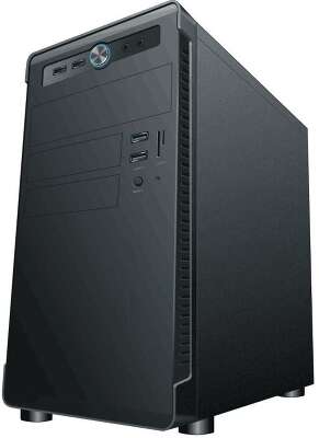 Корпус Accord ACC-B022 черный без БП mATX 1x80mm 1x92mm 2x120mm 4xUSB2.0 audio