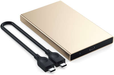 Внешний корпус для HDD/SDD 2.5" Satechi Aluminum USB-C External HDD Enclosure, Gold [ST-TCDEG]