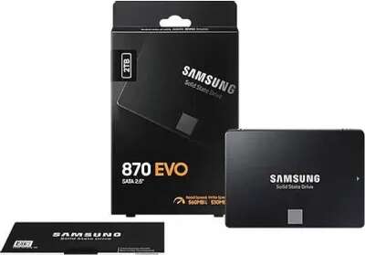 Samsung SSD 2Tb 870 EVO Series MZ-77E2T0BW {SATA3.0, 7mm, MGX V-NAND}