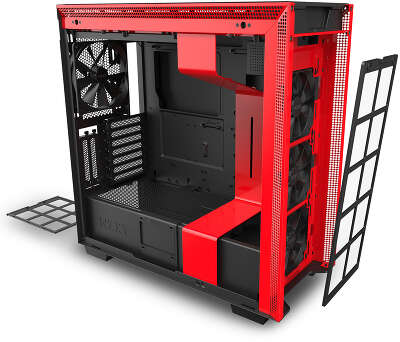 Корпус NZXT H710i Black/red, черный, ATX, Без БП (CA-H710I-BR)