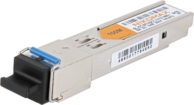 Модуль NIKOMAX SFP, 100/155 Мбит/с, WDM, 1 ОВ, SM, 1xSC, Tx:1310/Rx:1550 нм, DDM, 14 дБ (до 20 км), -40 +85 °С