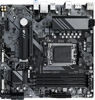 Материнская плата Gigabyte B650M D3HP SocketAM5 AMD B650 4xDDR5 mATX AC`97 8ch(7.1) 2.5Gg RAID+HDMI+DP