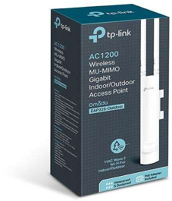 Точка доступа TP-Link EAP225-outdoor AC1200 1000BASE-TX белый