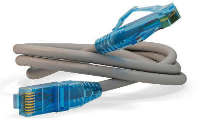 Патч-корд Hyperline PC-LPM-UTP-RJ45-RJ45-C6-3M-LSZH-GY UTP RJ-45 вил.-вилка RJ-45 кат.6 3м серый LSZH 24AWG