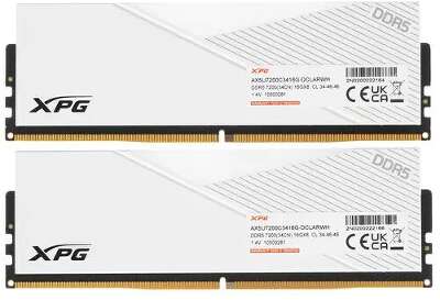 Набор памяти DDR5 DIMM Гб DDR7200 ADATA XPG Lancer RGB (AX5U7200C3416G-DCLARWH)