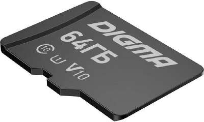 Micro SecureDigital 64GB Digma CARD10 V10 + adapter DGFCA064A01