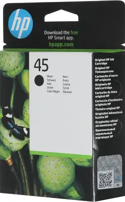 Картридж струйный HP 45 51645AE черный печ.гол.в компл. (930стр.) для HP DJ 7xxC/815C/880C/895C/9xxC/112xC/1220/6122/6127