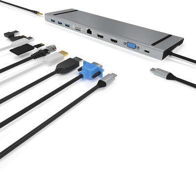 Док-станция Lyambda Multiport Aluminum LIN-03, Grey[LIN-03]