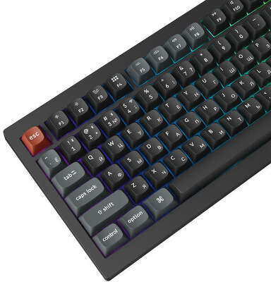 Компактная (75%) механическая клавиатура Keychron V1 Ultra - 3 типа подключения, 81 клавиша, частота опроса 8K, цвет Black, переключатели Keychron Silk POM Brown
