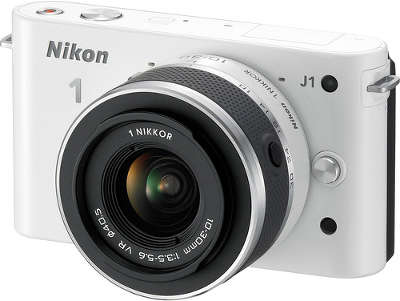 Цифровая фотокамера Nikon 1 J1 White Kit (10-30 мм f/3.5-5.6 VR)