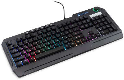 Клавиатура Оклик 715G черный USB Multimedia for gamer LED (1680657)