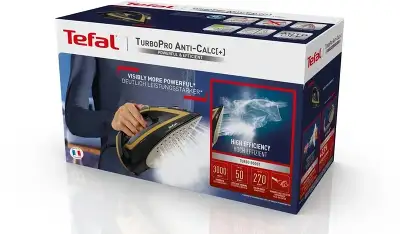 Утюг Tefal Turbo Pro Anti Calc FV5696E1 3000Вт черный/золотистый