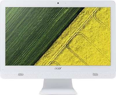 Моноблок Acer Aspire C20-720 19.5" HD+ J3710/4/500/HDG405/DVDRW/CR/WF/BT/CAM/Kb+Mouse/W10, белый