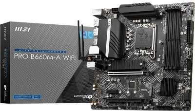 Материнская плата mATX LGA1700 MSI PRO B660M-A WIFI