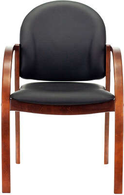 Стул Бюрократ Джуно черный экокожа на ножках дерево