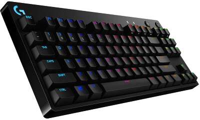 Клавиатура игровая Logitech G PRO TKL Black |920-009393| 89 клавиш (2 дополнительных), без цифрового блока, RGB-подсветка, съемный кабель 1,8м