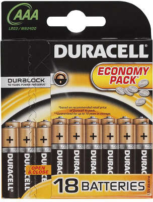 Элемент питания AAA Duracell (18 шт в блистере) цена за 1 штуку