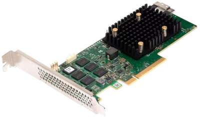 HBA-адаптер Broadcom 9500-8i SGL (05-50077-03 / 05-50134-01001 / 03-50134-01001) PCIe v4 x8 LP, Tri-Mode SAS/SATA/NVMe 12G HBA, 8port(1*int SFF8654), 3808 IOC, RTL {5} (007509)