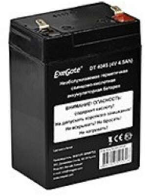 Exegate EX282943RUS Аккумуляторная батарея DT 4045 (4V 4.5Ah, клеммы F1)