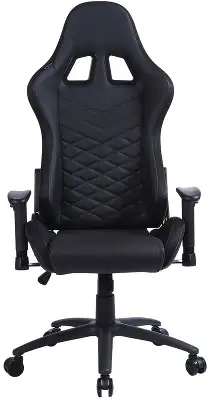 Кресло игровое Cactus CS-CHR-0099BL с RGB подсветкой черный экокожа с подголов. крестов. сталь