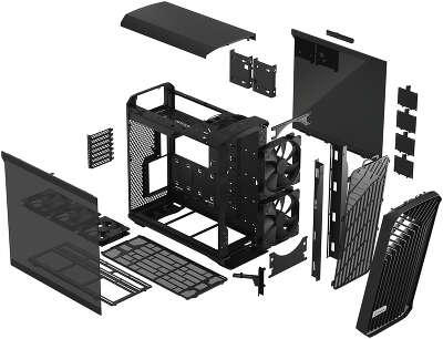 Корпус Fractal Design Torrent Black TG Dark Tint, черный, EATX, Без БП (FD-C-TOR1A-06)