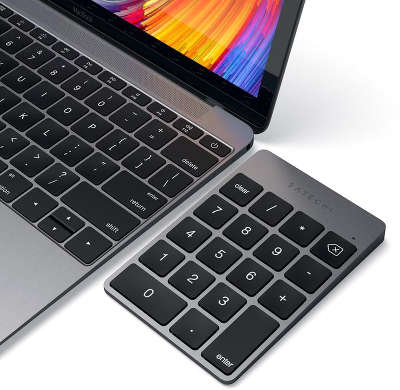 Беспроводной блок клавиатуры Satechi Aluminum Slim Keypad Numpad, Space Grey [ST-SALKPM]