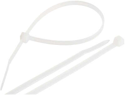 Стяжки NIKOMAX NMC-CTN400-46-SL-WT-100-K белый (нейлоновые, неоткрывающиеся, 400 мм х 4,6 мм, 100шт.) (NMC-CTN400-46-SL-WT-100-K)