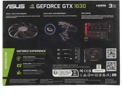 Видеокарта ASUS NVIDIA nVidia GeForce GTX 1630 PH-GTX1630-4G-EVO 4Gb DDR6 PCI-E DVI, HDMI, DP