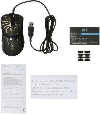 Мышь A4Tech Oscar Editor XL-747H коричневый/рисунок лазерная 3600dpi USB2.0 6but (XL-747H (BROWN SPIDER))