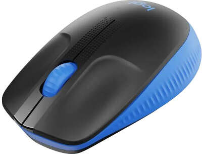 Мышь беспроводная Logitech Wireless Mouse M190 черный/синий USB [910-005925]
