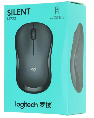 мышь Logitech Wireless Mouse M220 SILENT Charcoal, CN, [910-004878/910-004895]