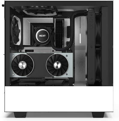 Корпус NZXT H510i White/black, белый/черный, ATX, Без БП (CA-H510I-W1)